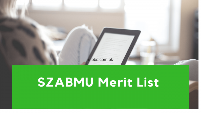 SZABMU Merit List 2026 [MBBS/BDS]